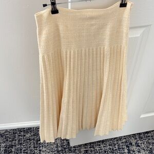 Miamod Beige Pleated Skirt
